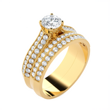 Round Lab Grown Diamond Bridal Ring