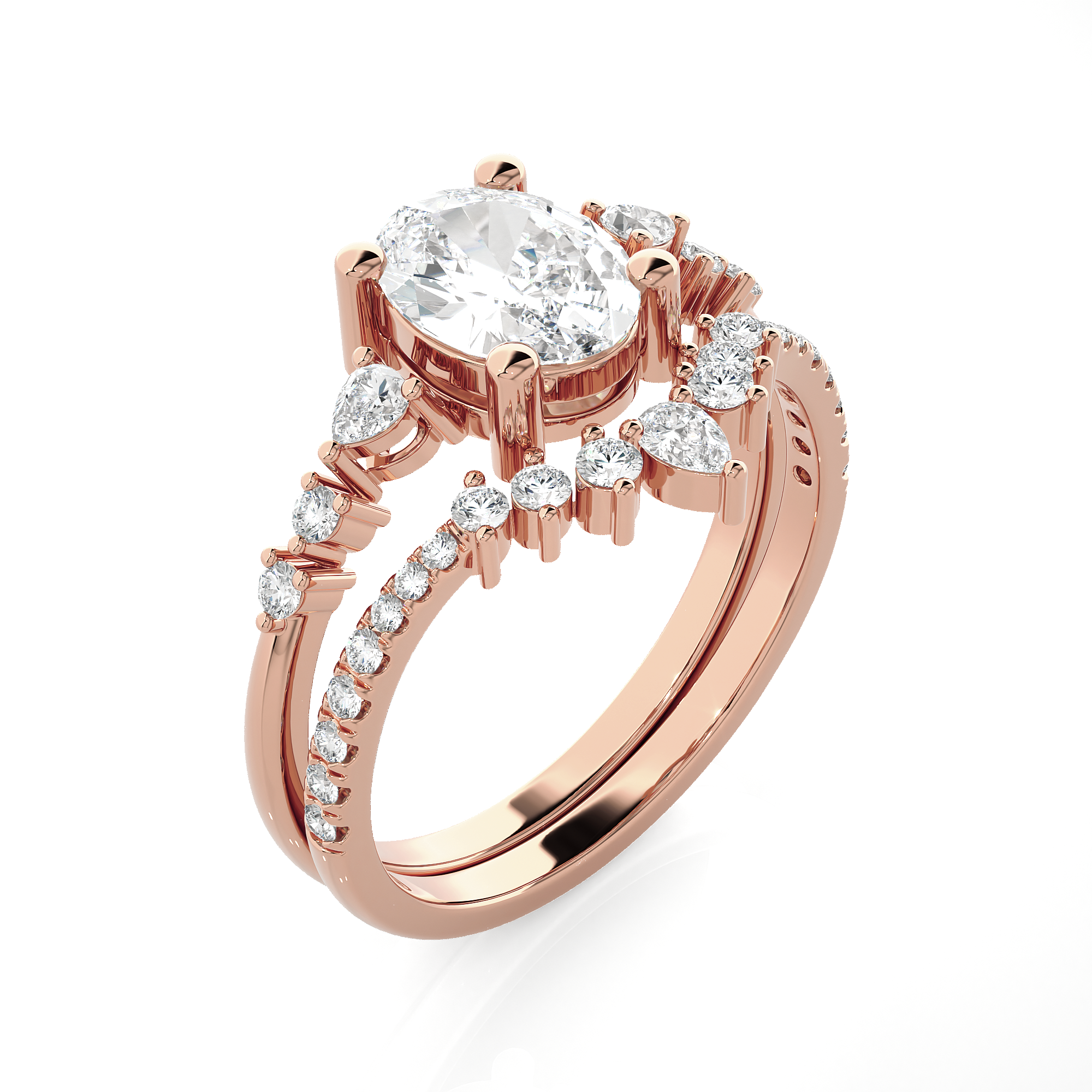 Round Lab Grown Diamond Bridal Ring