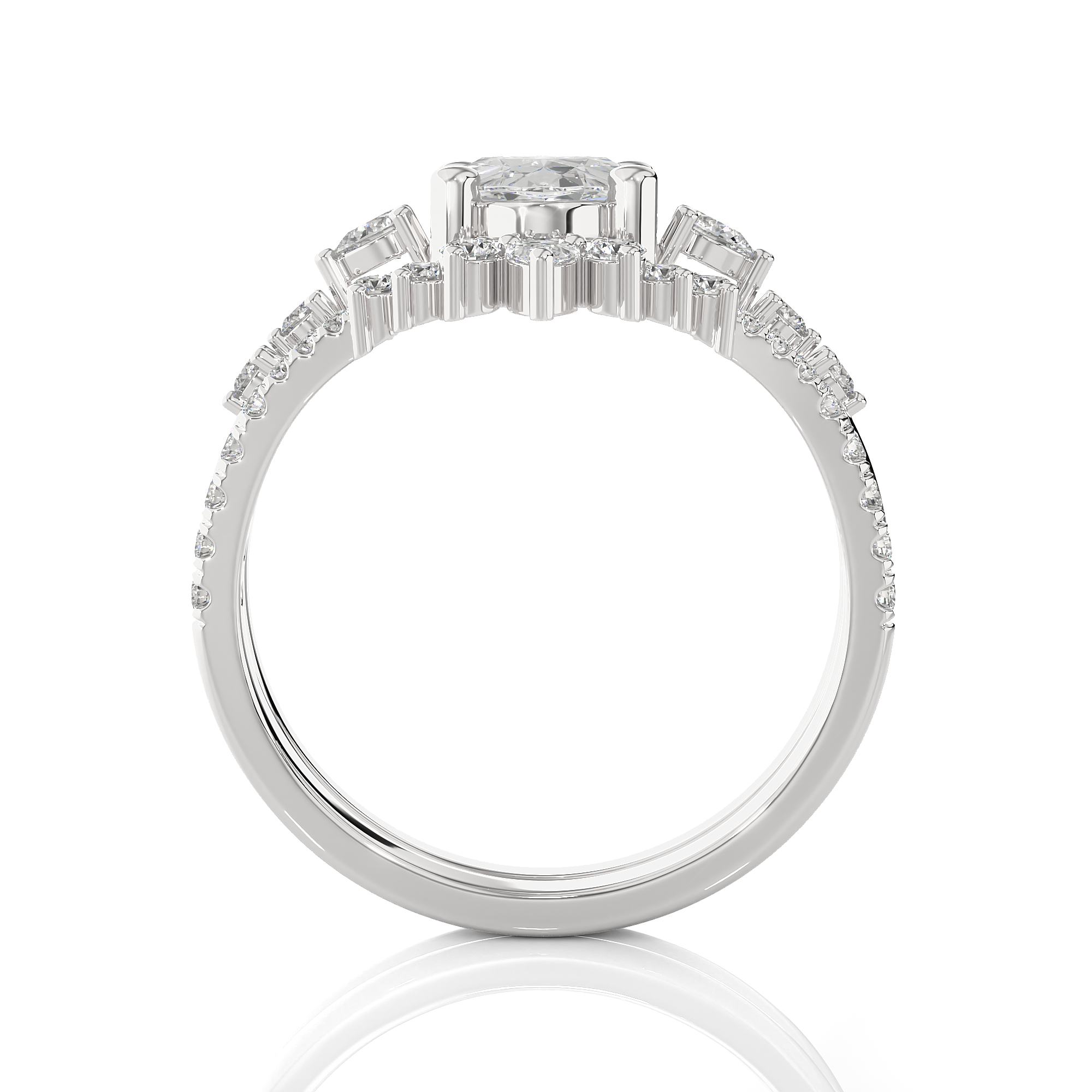 Round Lab Grown Diamond Bridal Ring