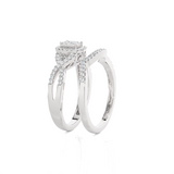 1/2 ctw Round Lab Grown Diamond Halo Bridal Set Ring