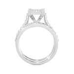 1 ctw Round Lab Grown Diamond Side Stone Bridal Set Ring