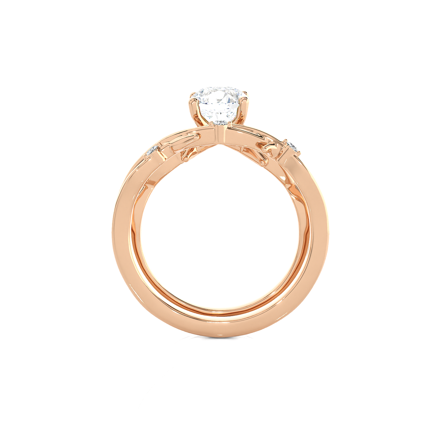 1 5/8 ctw Round Lab Grown Diamond Bridal Set Ring