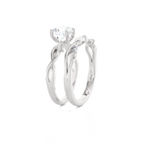 1 5/8 ctw Round Lab Grown Diamond Bridal Set Ring