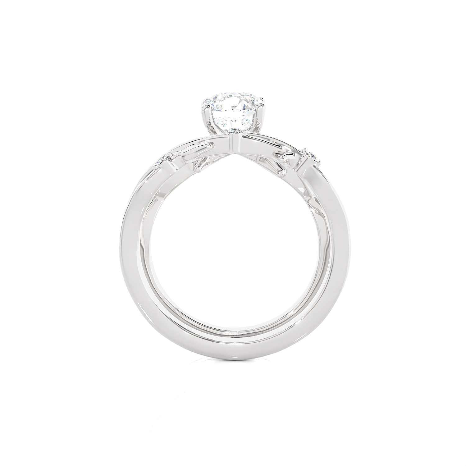 1 5/8 ctw Round Lab Grown Diamond Bridal Set Ring