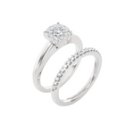 1/2 ctw Round Lab Grown Diamond Bridal Set Ring
