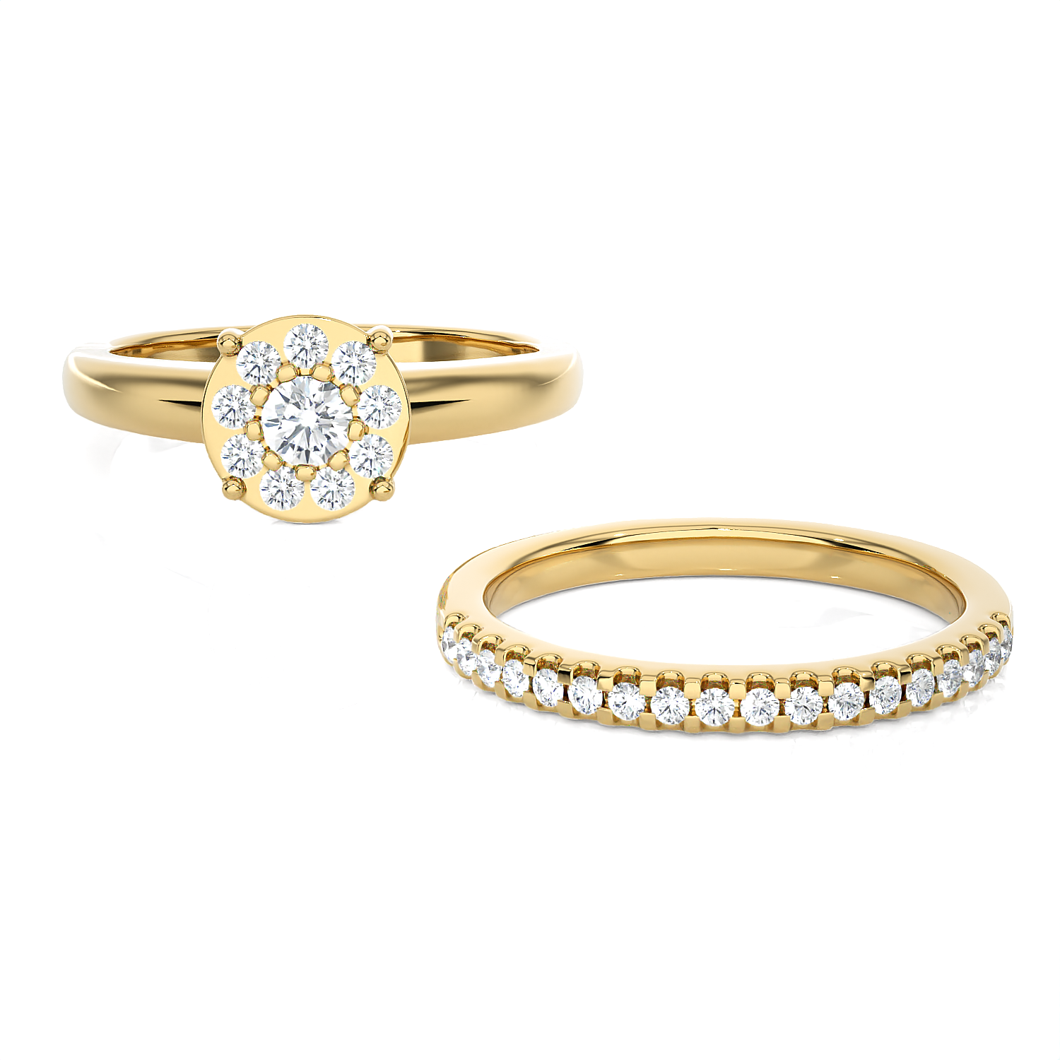1/2 ctw Round Lab Grown Diamond Bridal Set Ring