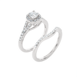 3/4 ctw Round Lab Grown Diamond Bridal Set Ring