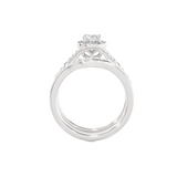 3/4 ctw Round Lab Grown Diamond Bridal Set Ring