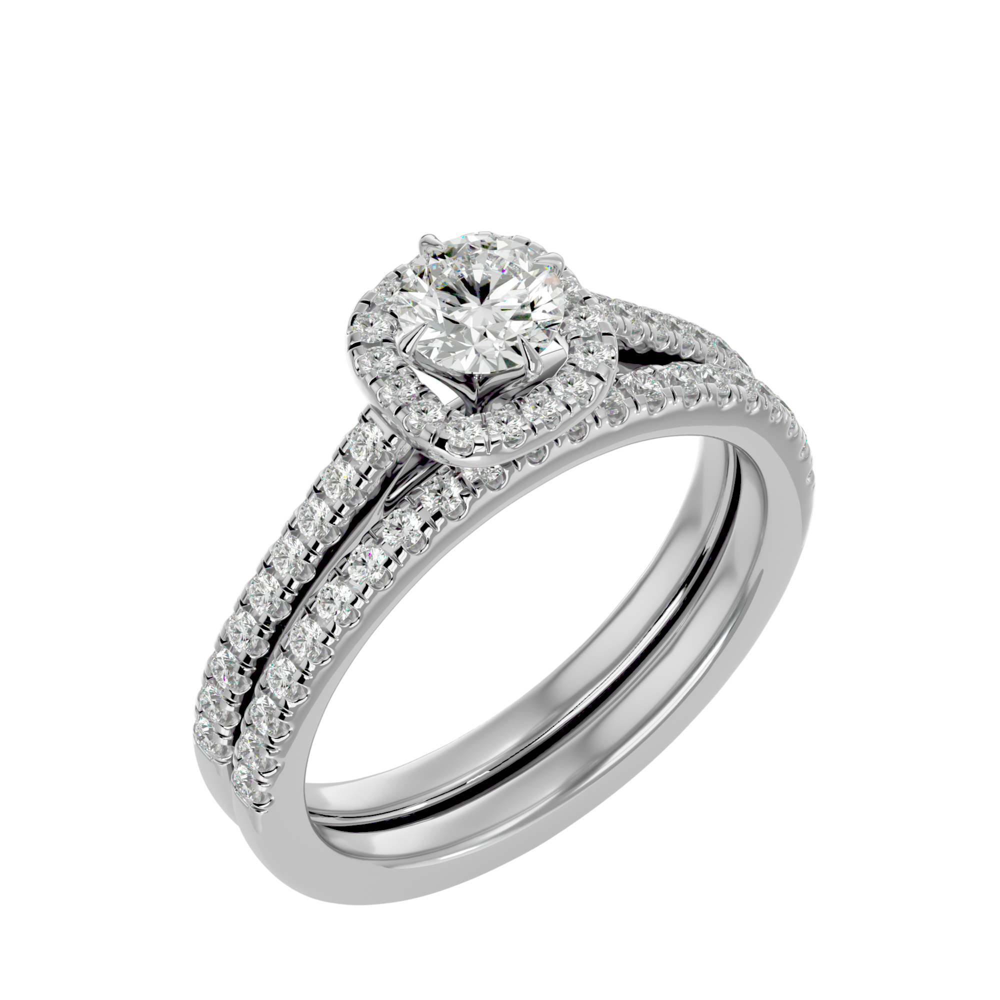 Round Lab Grown Diamond Bridal Ring