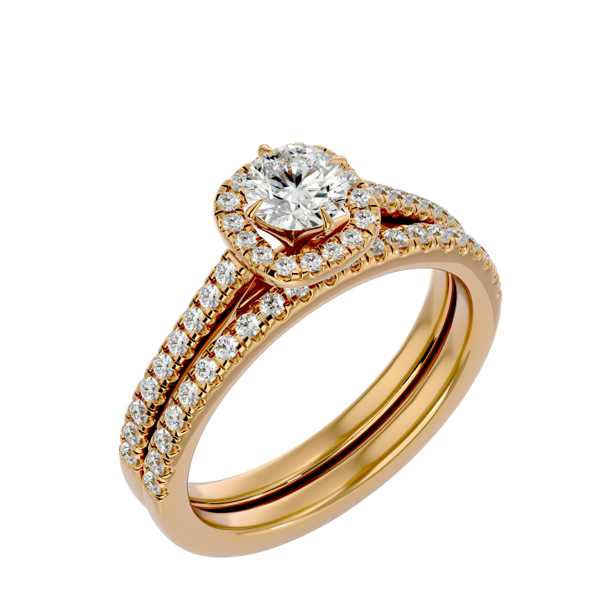 Round Lab Grown Diamond Bridal Ring