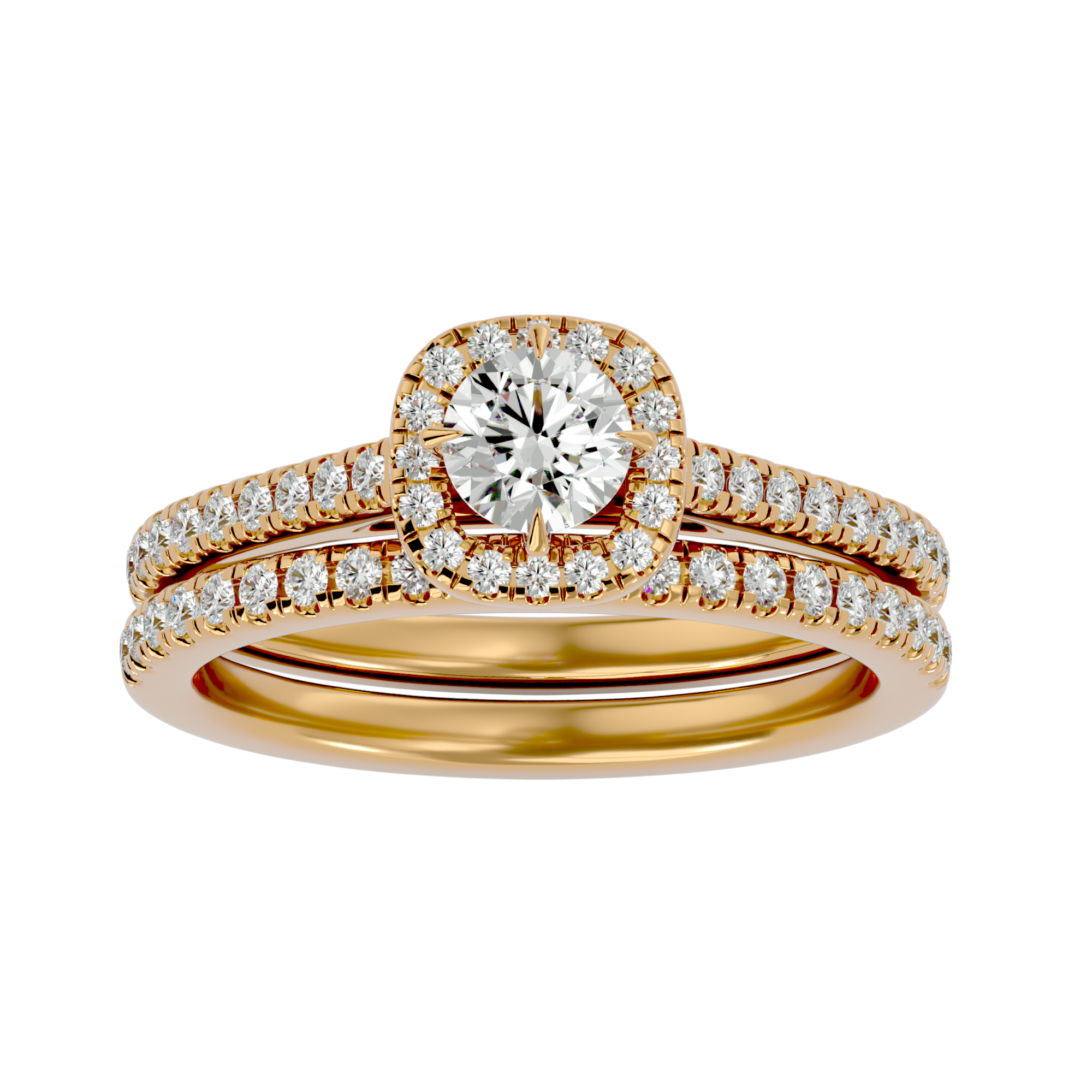 Round Lab Grown Diamond Bridal Ring