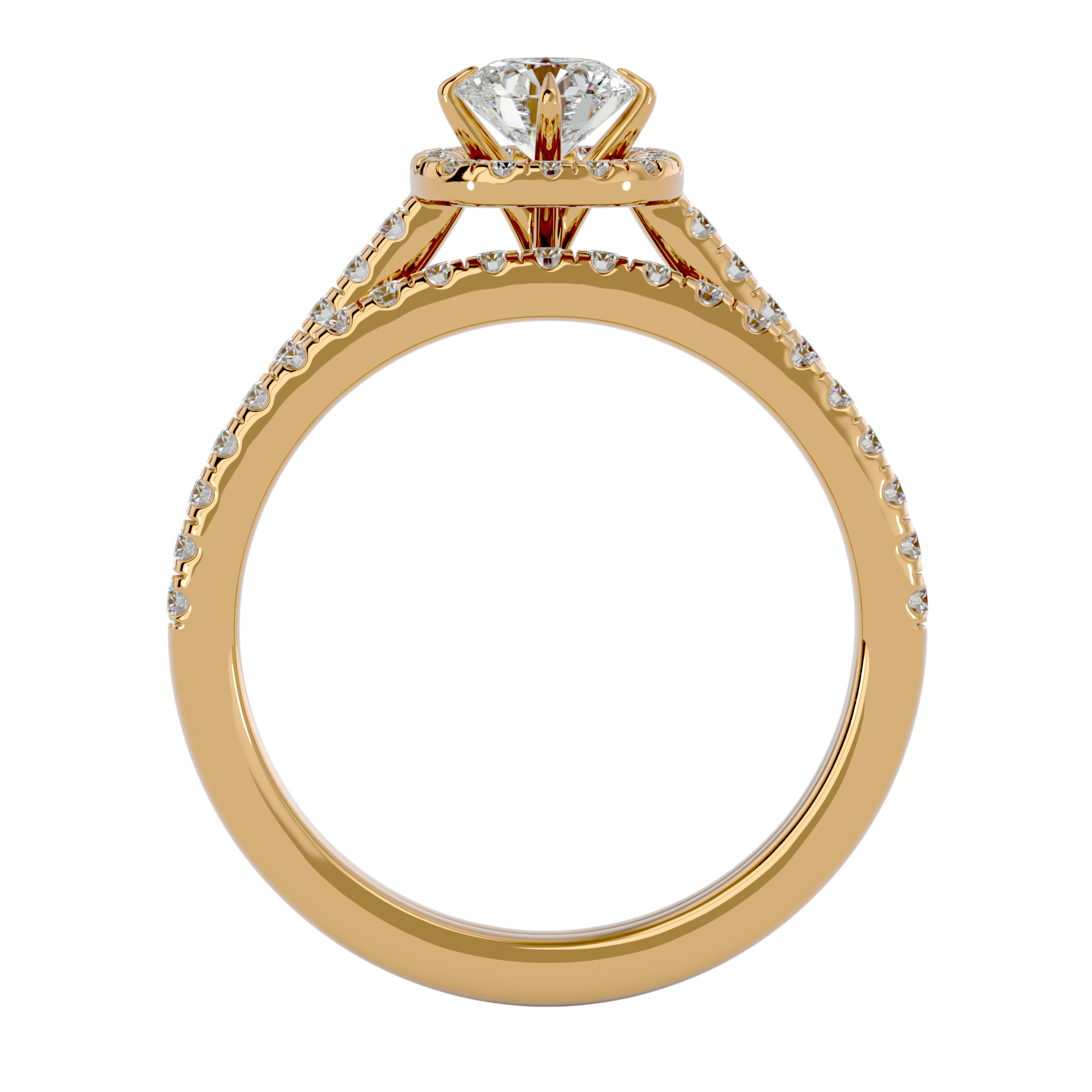 Round Lab Grown Diamond Bridal Ring
