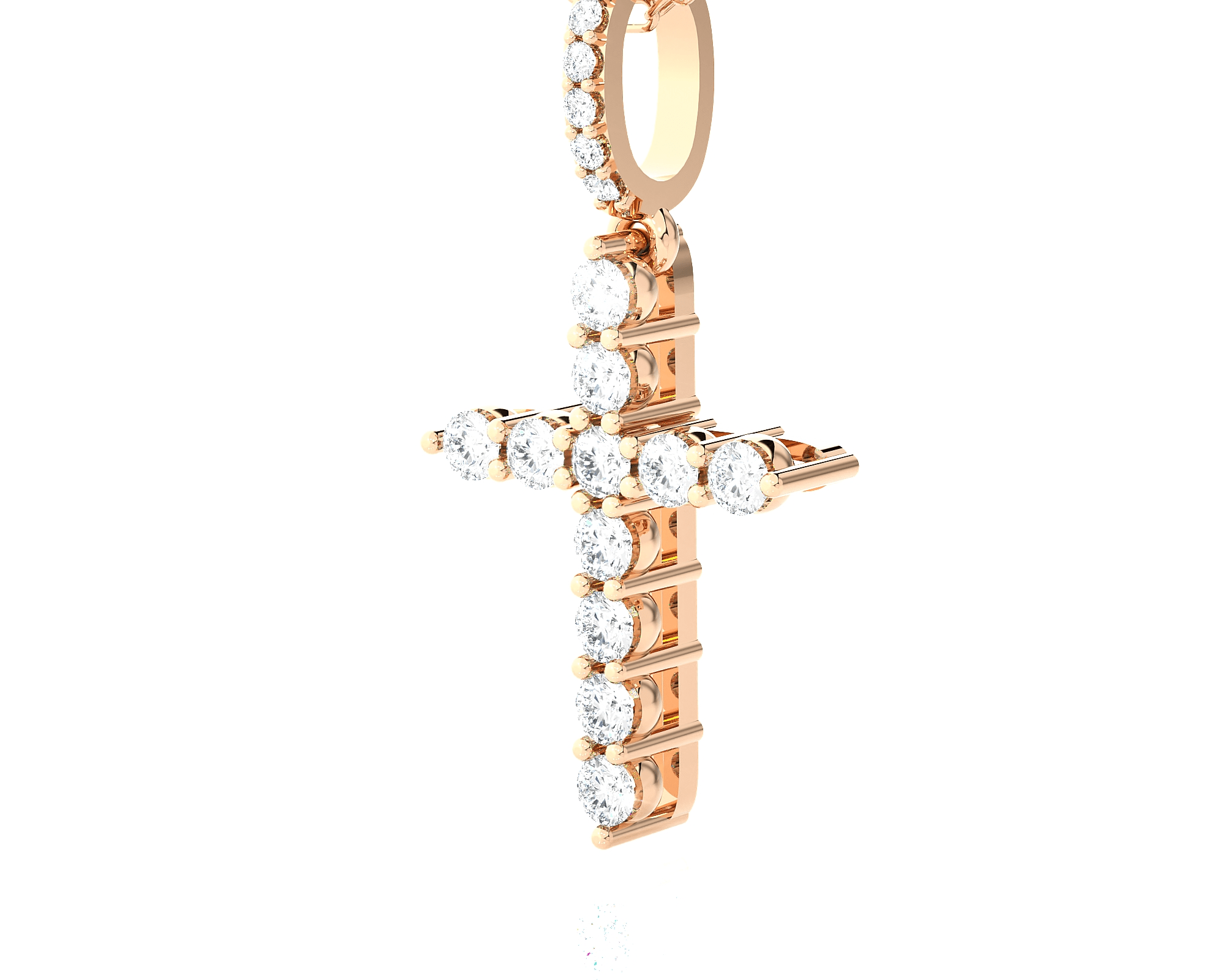 1/3  ctw Round Lab Grown Diamond Cross Pendant