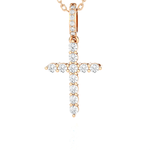 1/3  ctw Round Lab Grown Diamond Cross Pendant