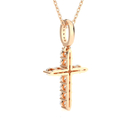 1/3  ctw Round Lab Grown Diamond Cross Pendant