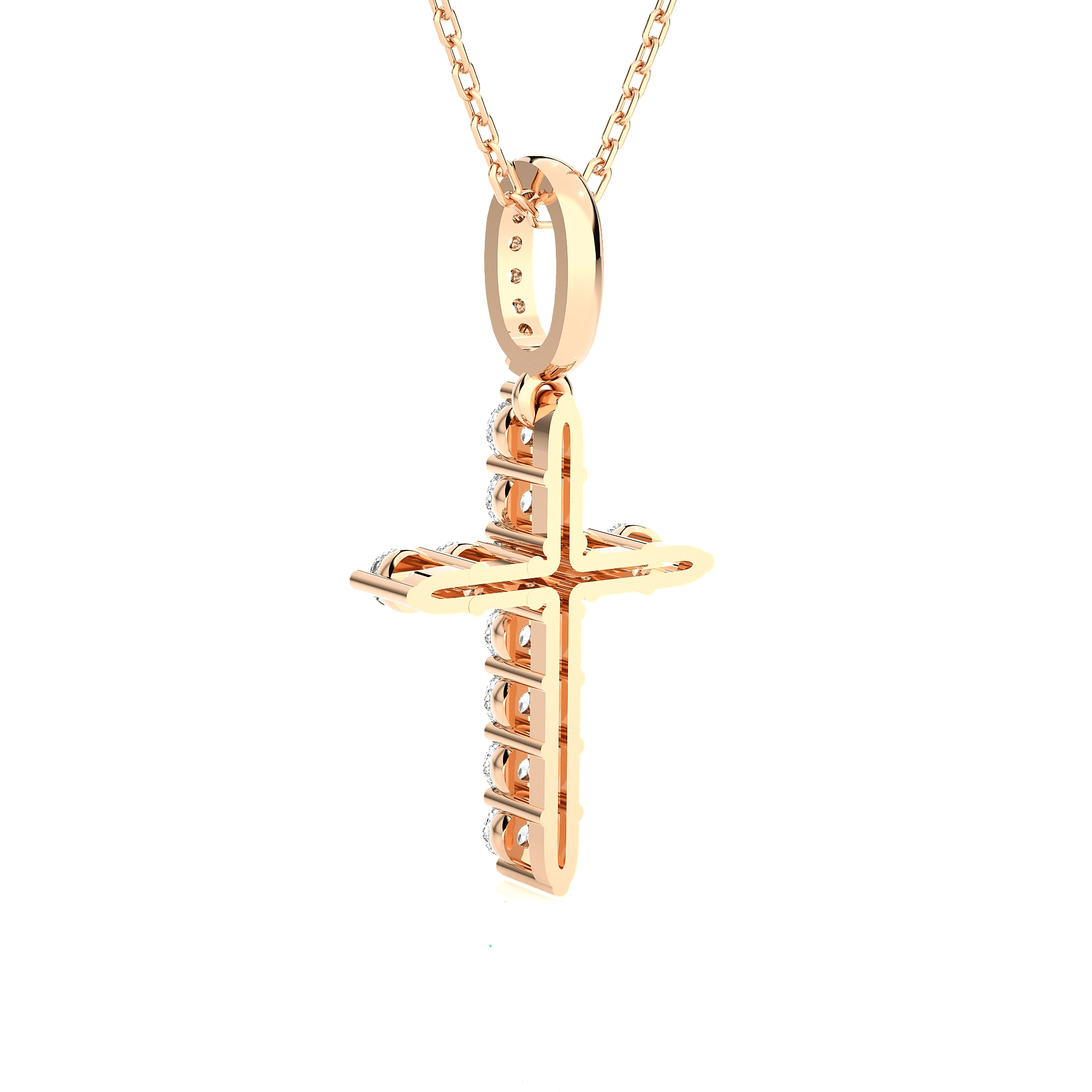 1/3  ctw Round Lab Grown Diamond Cross Pendant