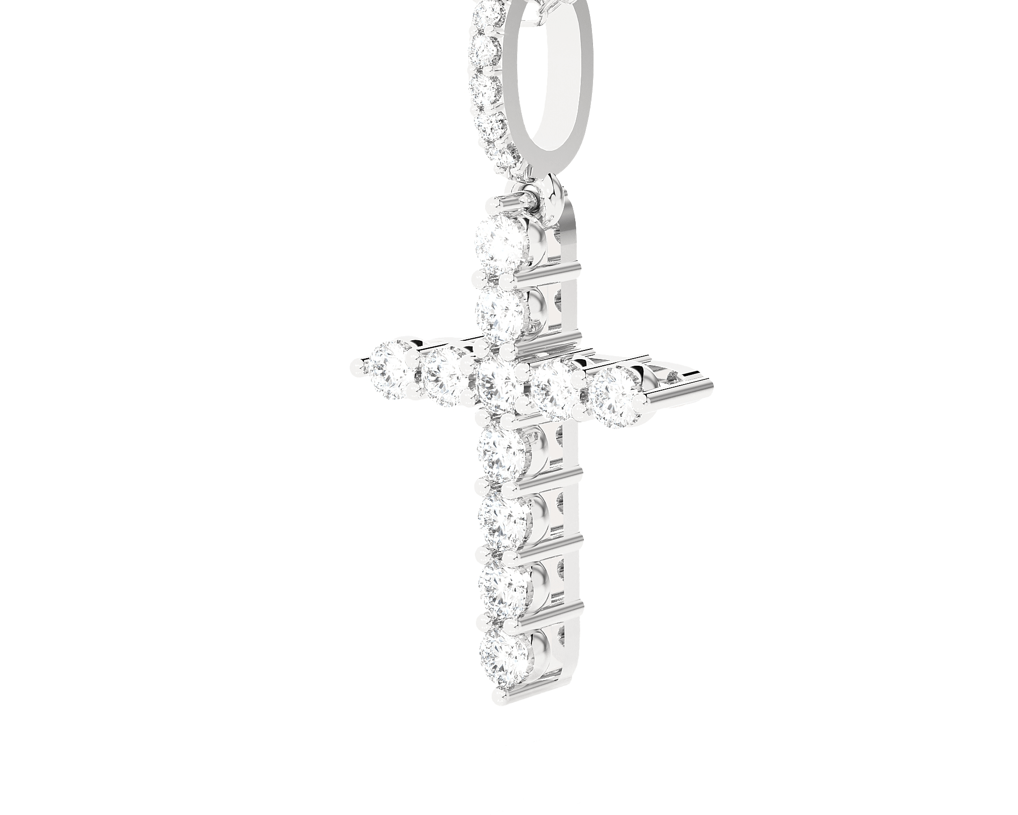 1/3  ctw Round Lab Grown Diamond Cross Pendant