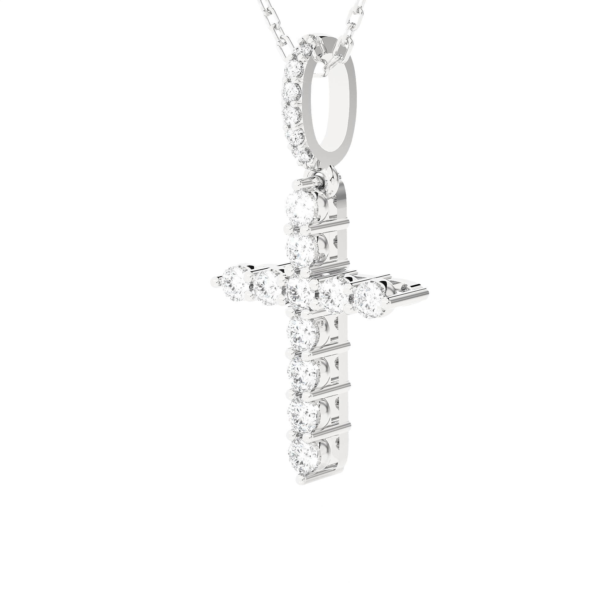 1/3  ctw Round Lab Grown Diamond Cross Pendant