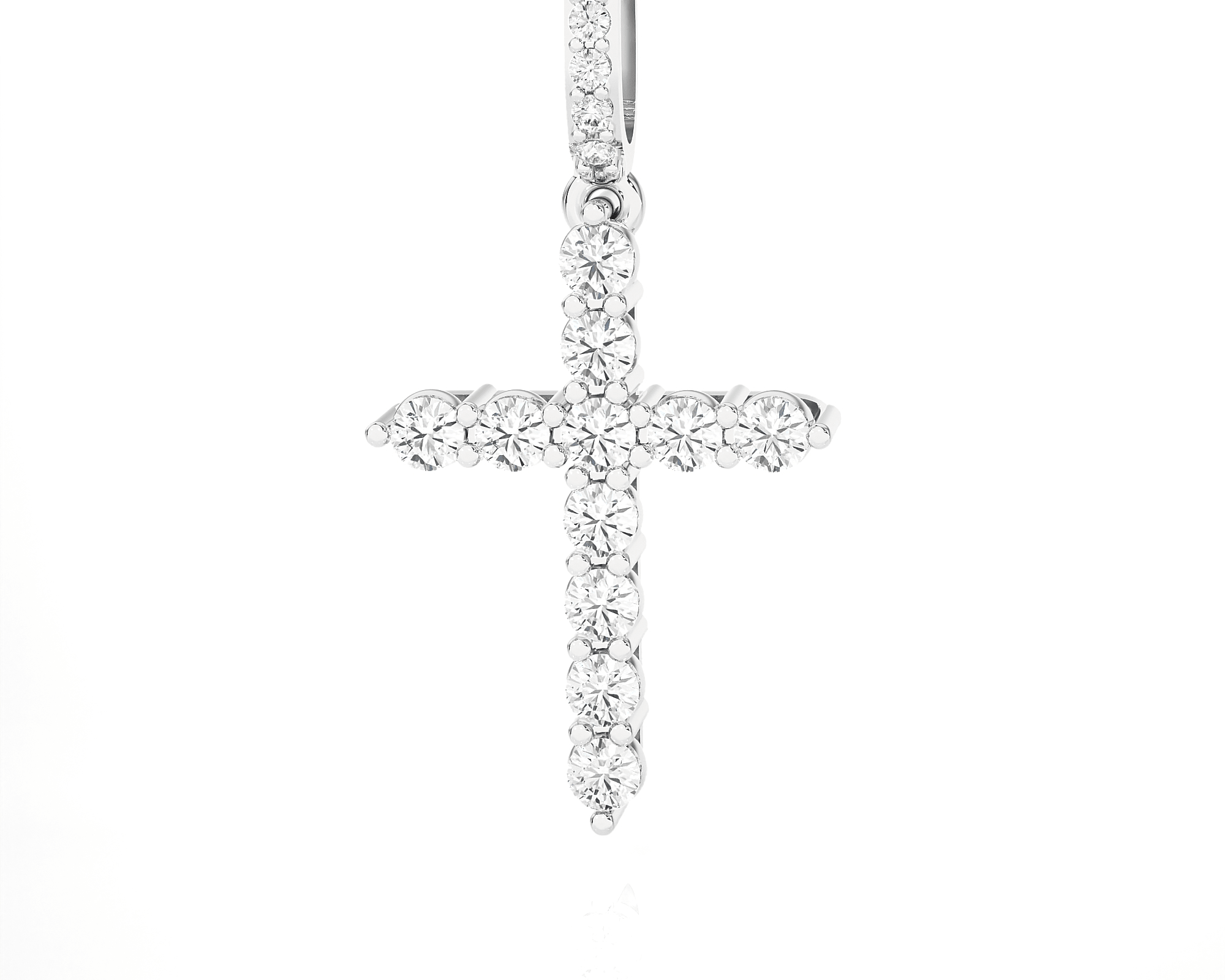 1/3  ctw Round Lab Grown Diamond Cross Pendant