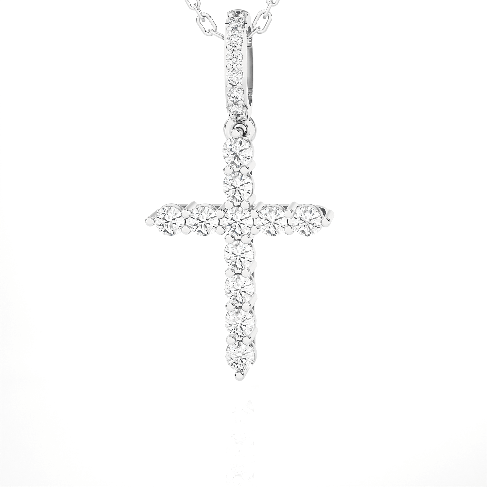 1/3  ctw Round Lab Grown Diamond Cross Pendant