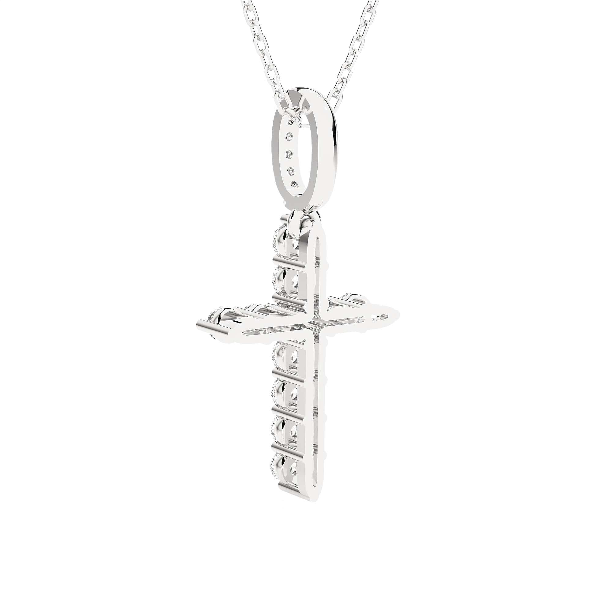 1/3  ctw Round Lab Grown Diamond Cross Pendant