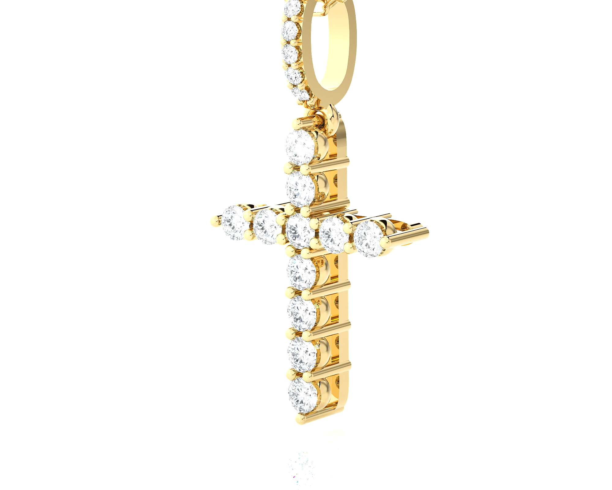 1/3  ctw Round Lab Grown Diamond Cross Pendant
