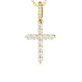 1/3  ctw Round Lab Grown Diamond Cross Pendant