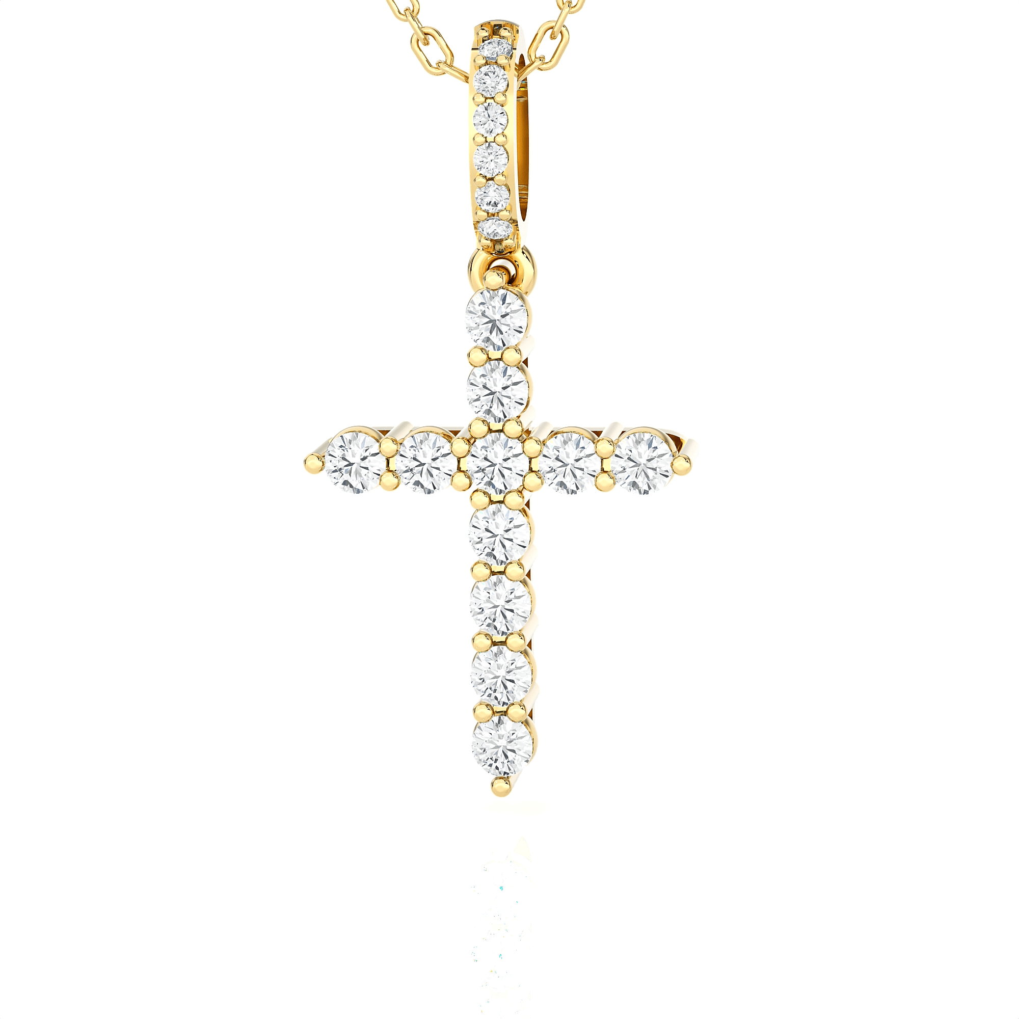 1/3  ctw Round Lab Grown Diamond Cross Pendant