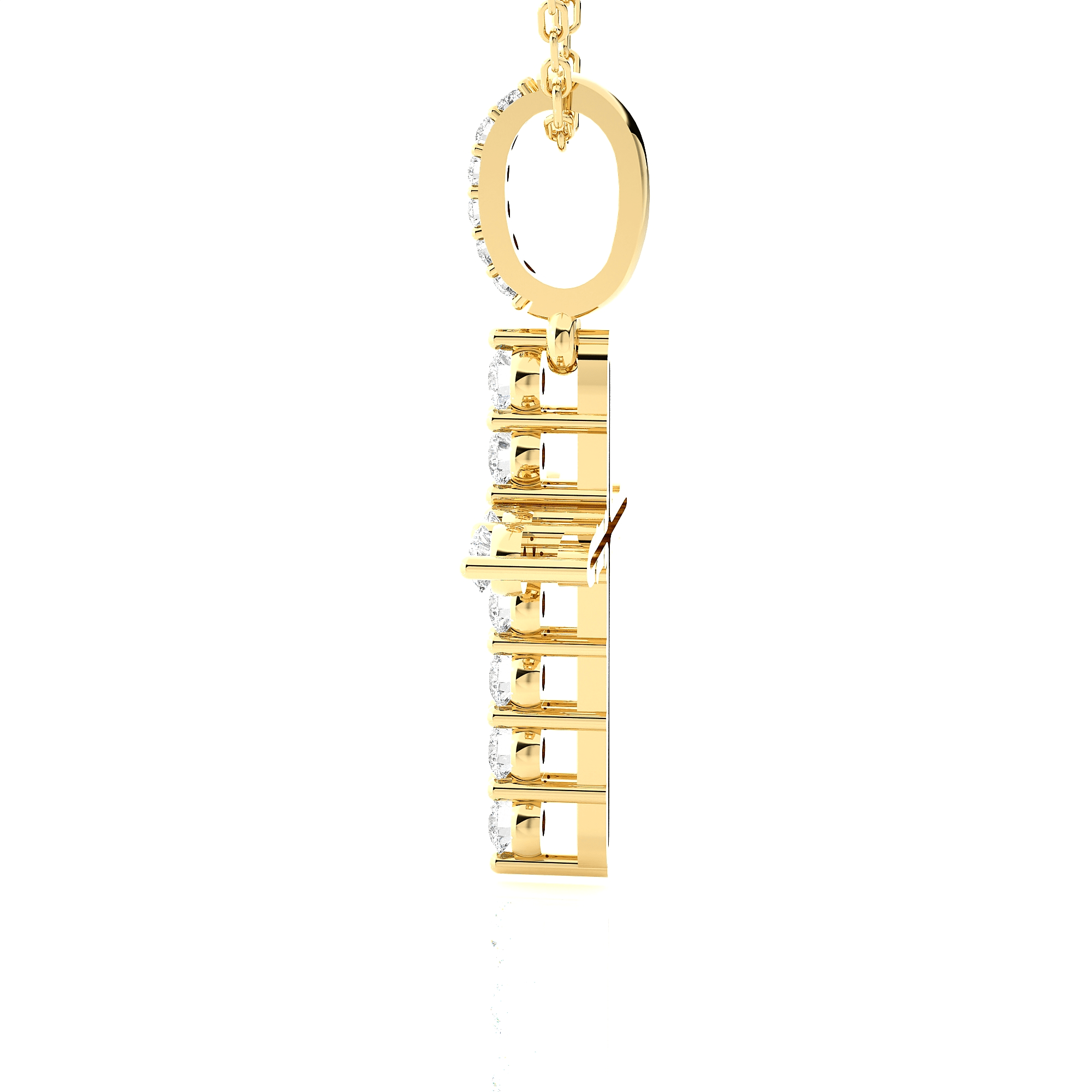 1/3  ctw Round Lab Grown Diamond Cross Pendant