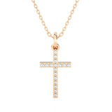 1/10  ctw Round Lab Grown Diamond Cross Pendant