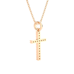 1/10  ctw Round Lab Grown Diamond Cross Pendant