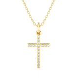 1/10  ctw Round Lab Grown Diamond Cross Pendant