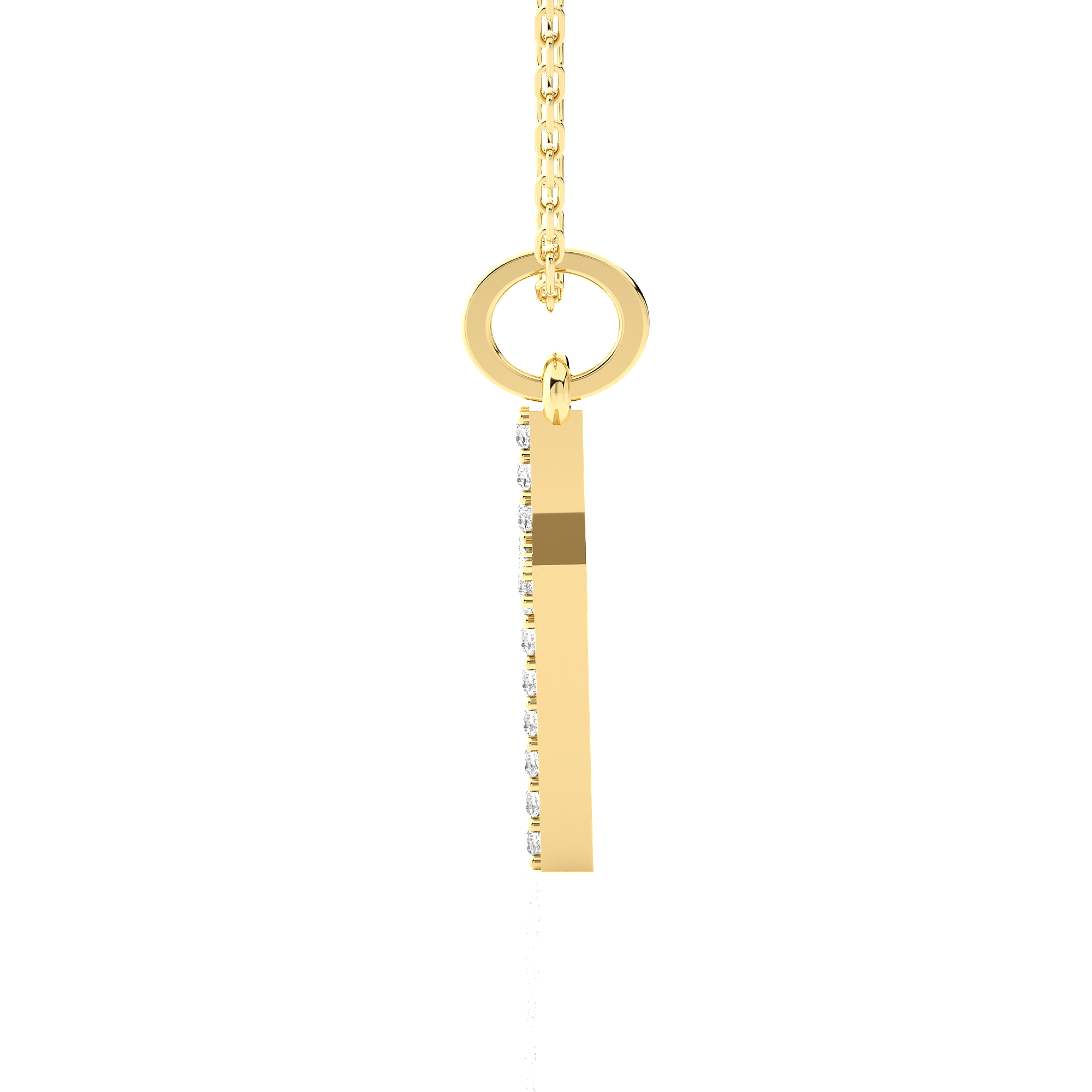 1/10  ctw Round Lab Grown Diamond Cross Pendant