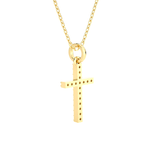 1/10  ctw Round Lab Grown Diamond Cross Pendant