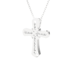 1/10  ctw Round Lab Grown Diamond Cross Pendant