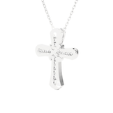 1/10  ctw Round Lab Grown Diamond Cross Pendant