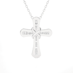 1/10  ctw Round Lab Grown Diamond Cross Pendant