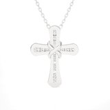 1/10  ctw Round Lab Grown Diamond Cross Pendant