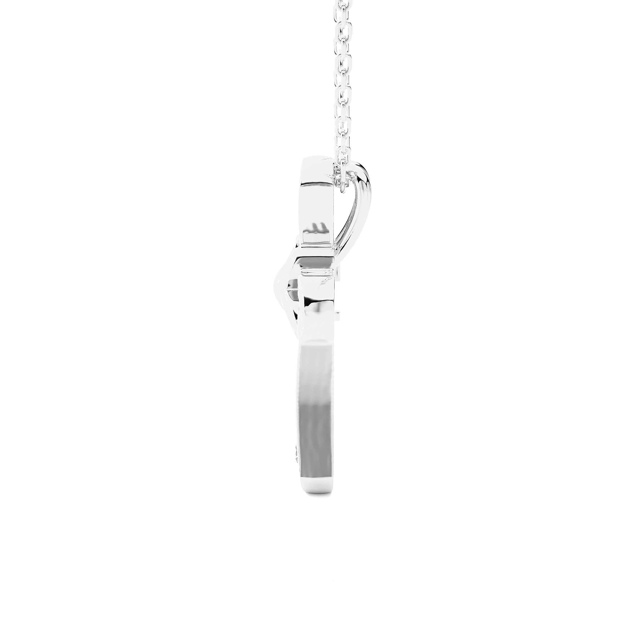 1/10  ctw Round Lab Grown Diamond Cross Pendant
