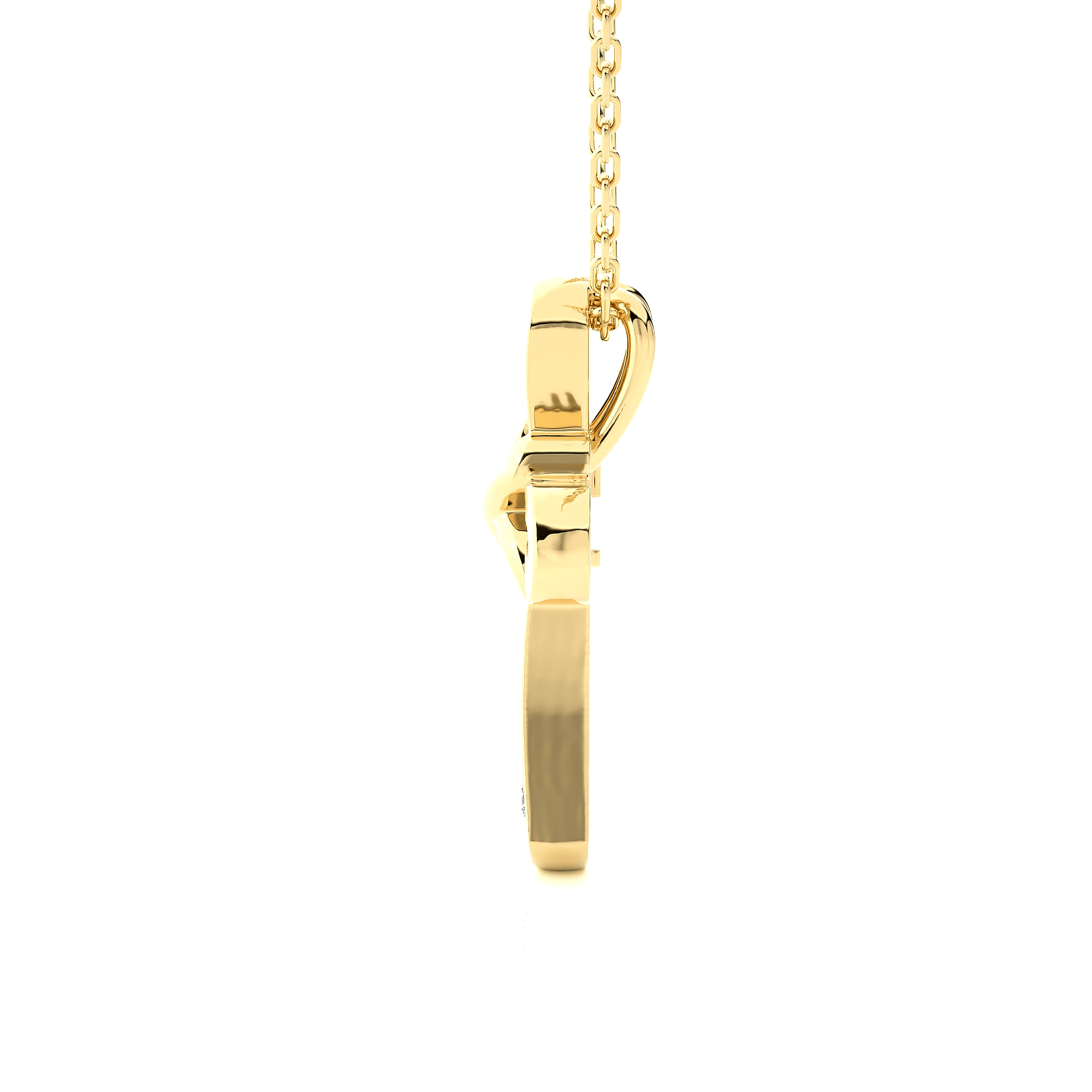 1/10  ctw Round Lab Grown Diamond Cross Pendant