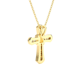 1/10  ctw Round Lab Grown Diamond Cross Pendant