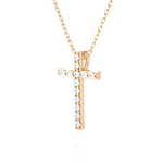 1/8  ctw Round Lab Grown Diamond Cross Pendant