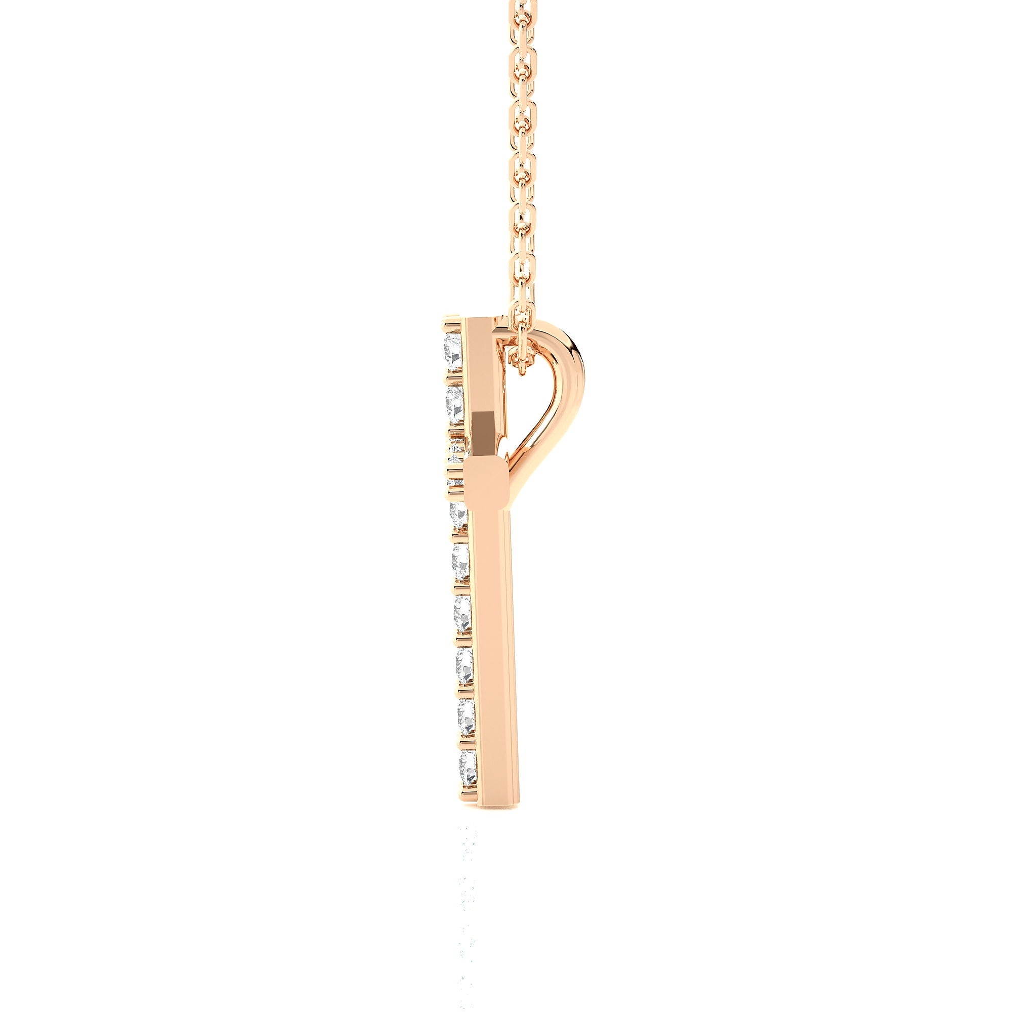 1/8  ctw Round Lab Grown Diamond Cross Pendant