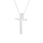 1/8  ctw Round Lab Grown Diamond Cross Pendant