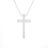 1/8  ctw Round Lab Grown Diamond Cross Pendant