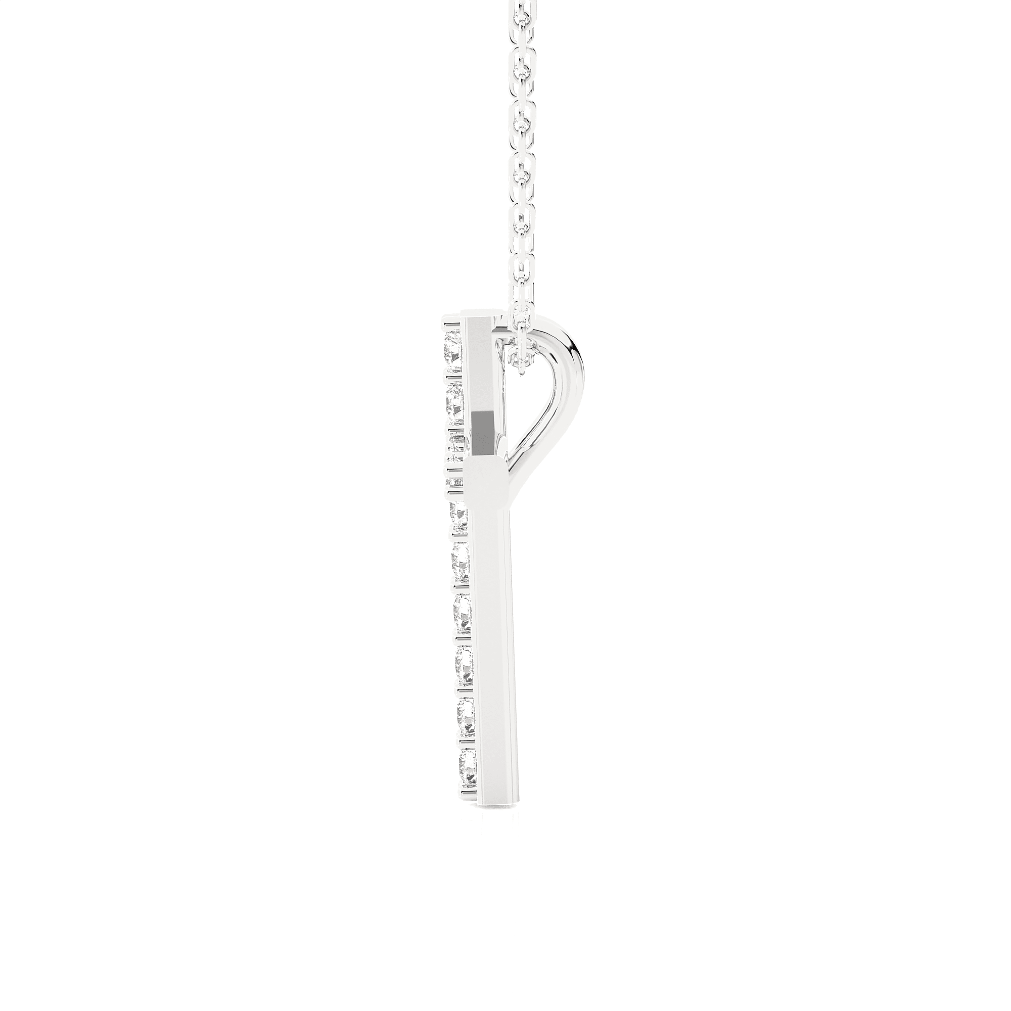 1/8  ctw Round Lab Grown Diamond Cross Pendant