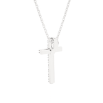 1/8  ctw Round Lab Grown Diamond Cross Pendant