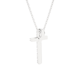 1/8  ctw Round Lab Grown Diamond Cross Pendant