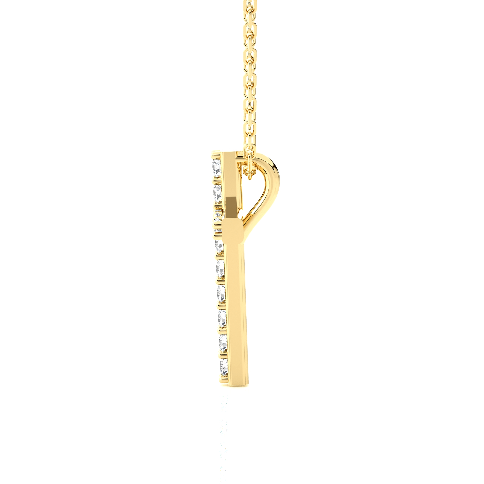 1/8  ctw Round Lab Grown Diamond Cross Pendant