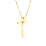 1/8  ctw Round Lab Grown Diamond Cross Pendant